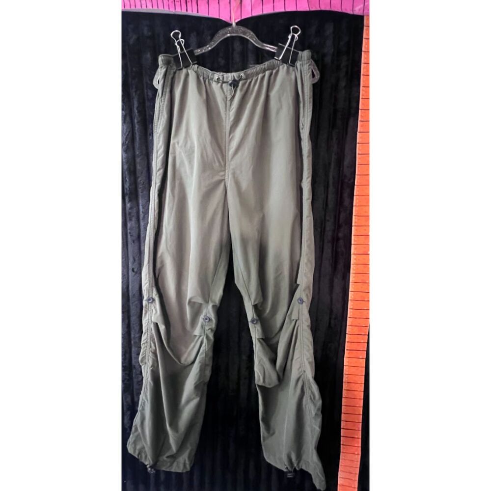 Vintage Express World Brand Women’s Olive Green Roll-Up Utility Pants Y2K